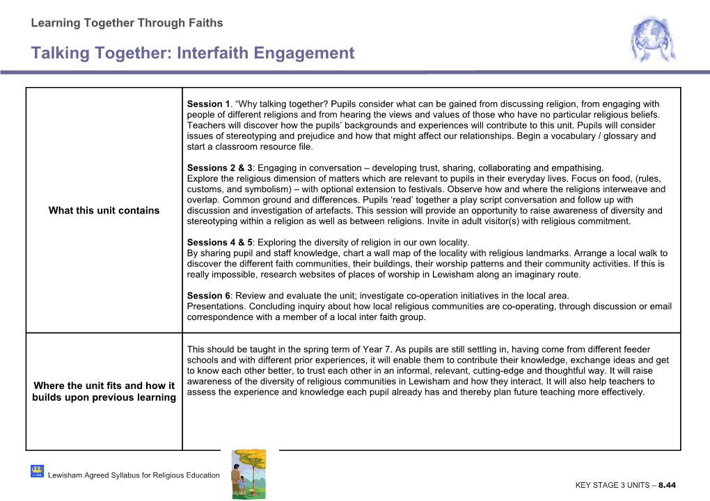 Learning Together Through Faiths