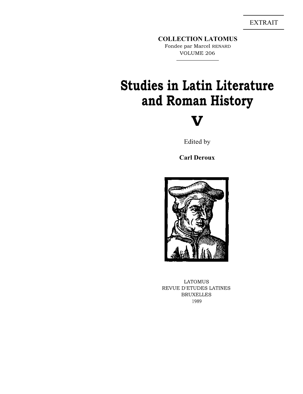 Studies in Latin Literature and Roman History V