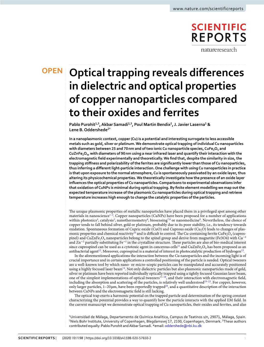 Optical Trapping Reveals Differences in Dielectric and Optical Properties Of