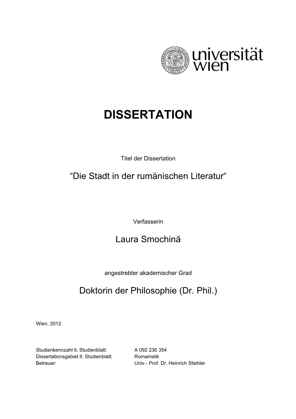 Dissertation