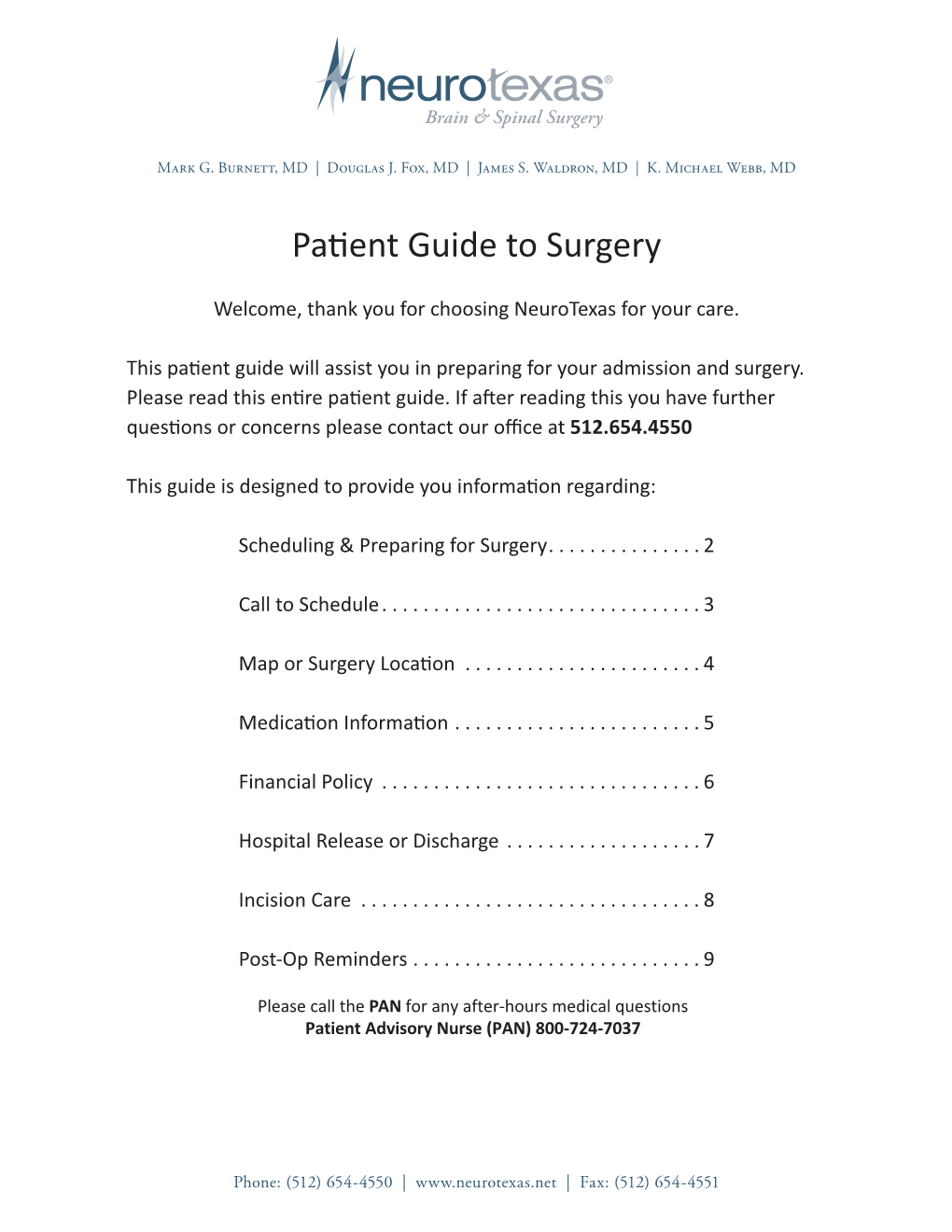 Patient Guide to Surgery