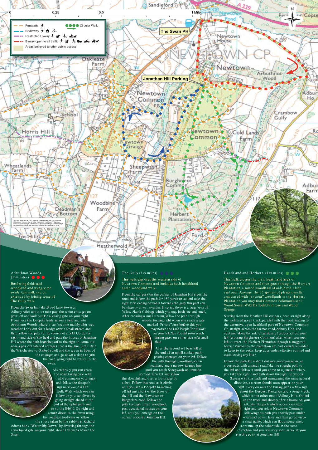 Newtown Common and Includes Both Heathland Newtown Common and Then Goes Through the Herbert Woodland and Using Some and a Woodland Walk