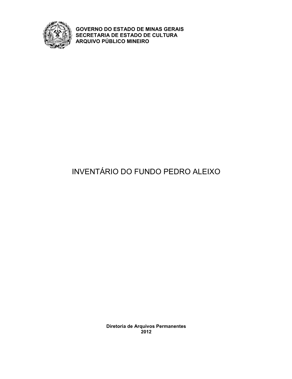 Inventário Do Fundo Pedro Aleixo