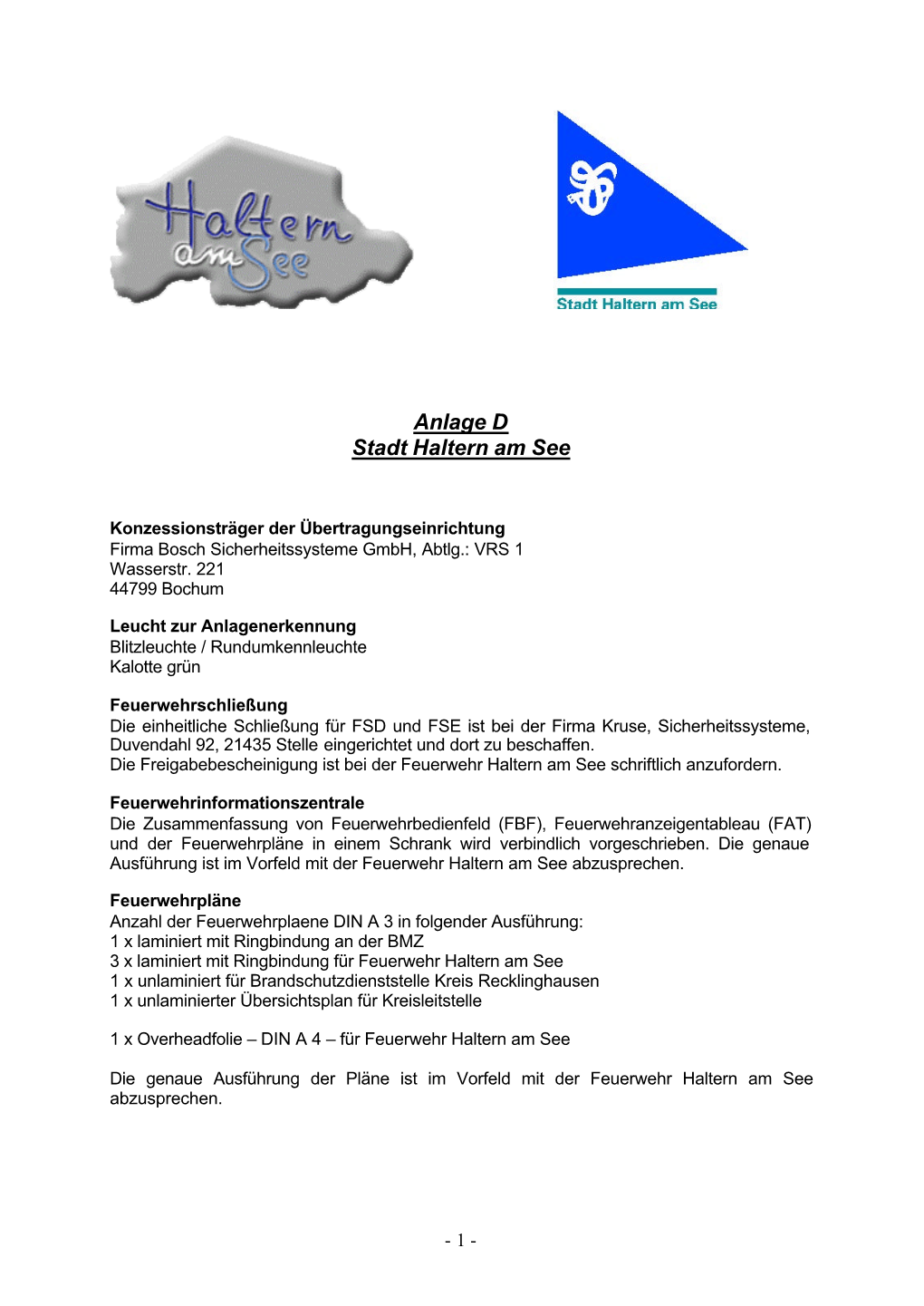 TAB Haltern Am See Anlage D 10.2002 Mit TAB Recklinghausen