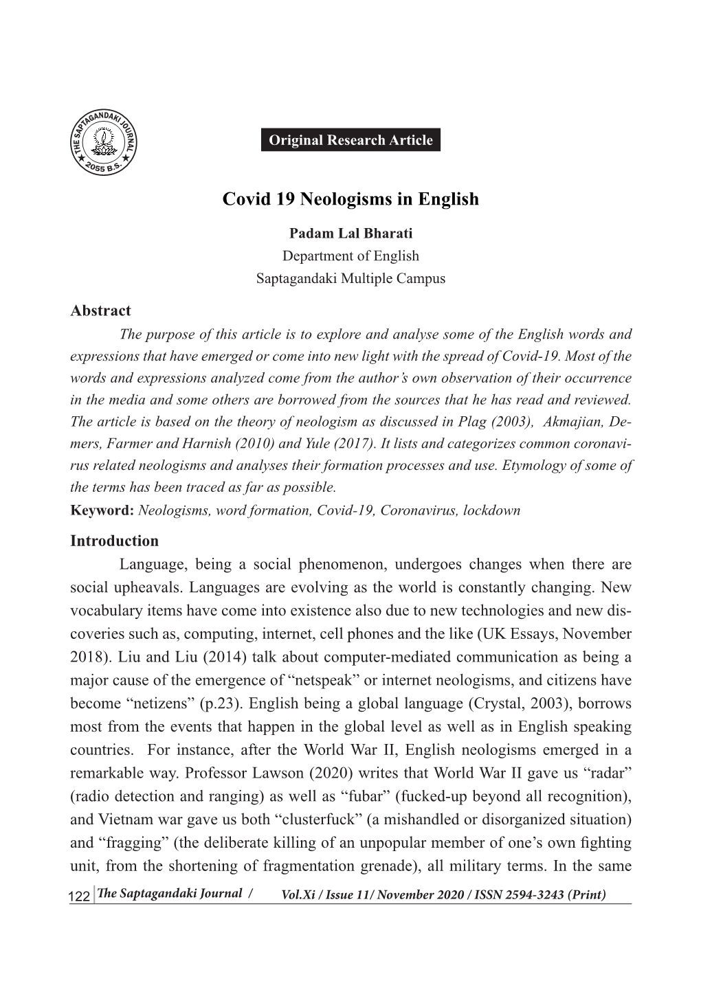 Covid 19 Neologisms in English