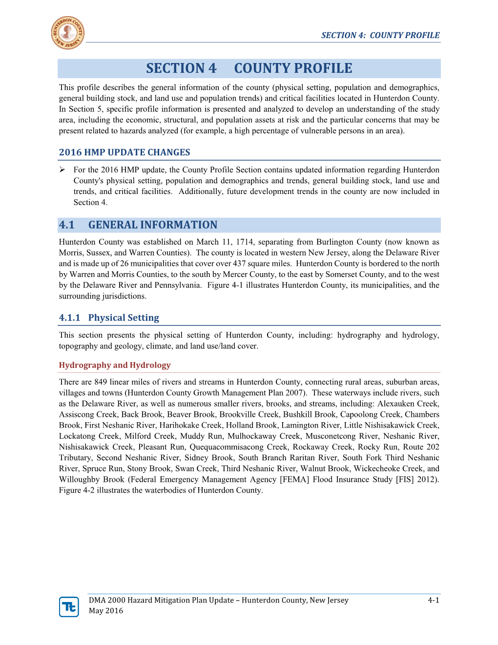 Section 4 County Profile