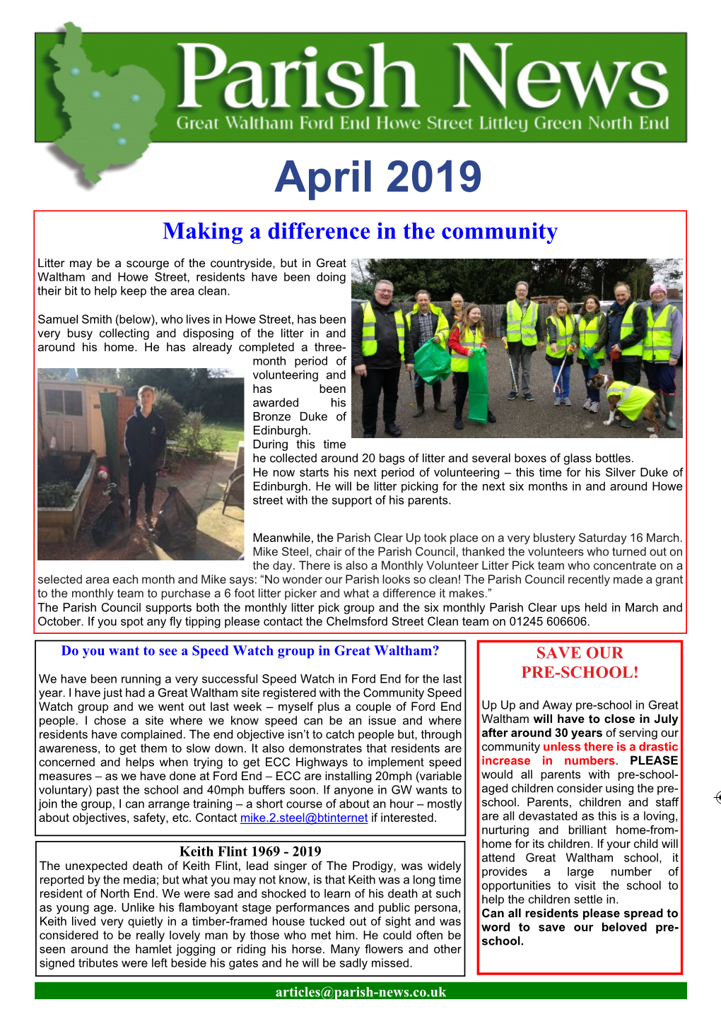April 2019 Parish News
