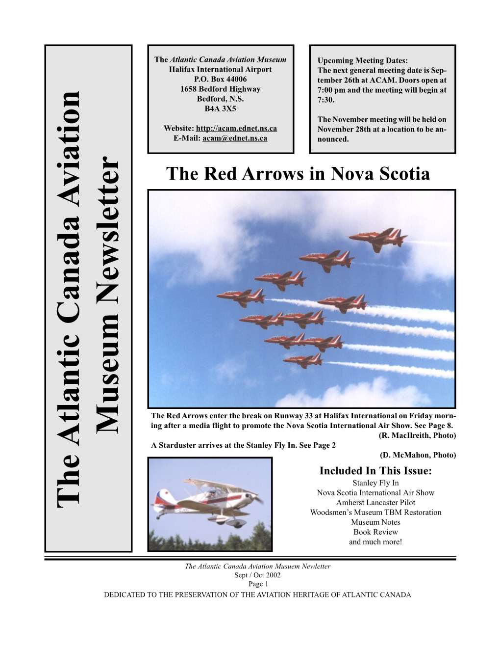 The Atlantic Canada a Viation Museum Newsletter
