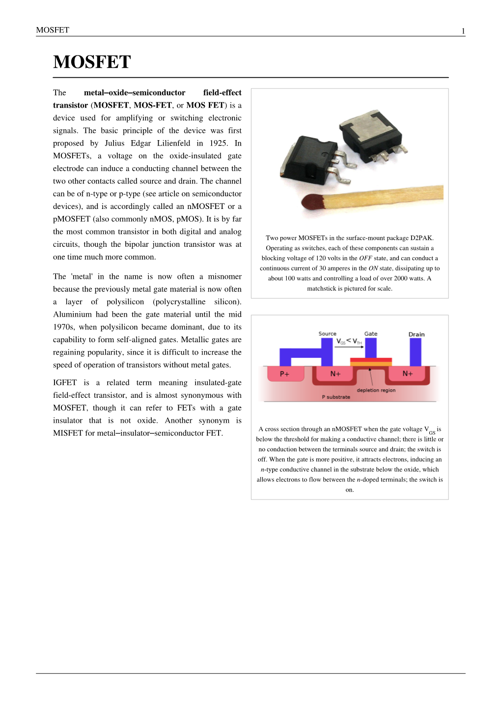 Mosfet 1 Mosfet