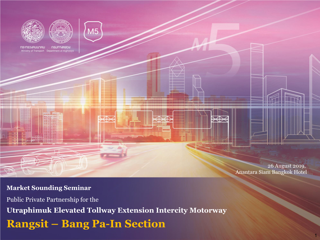 Rangsit – Bang Pa-In Section 1 Seminar Outline