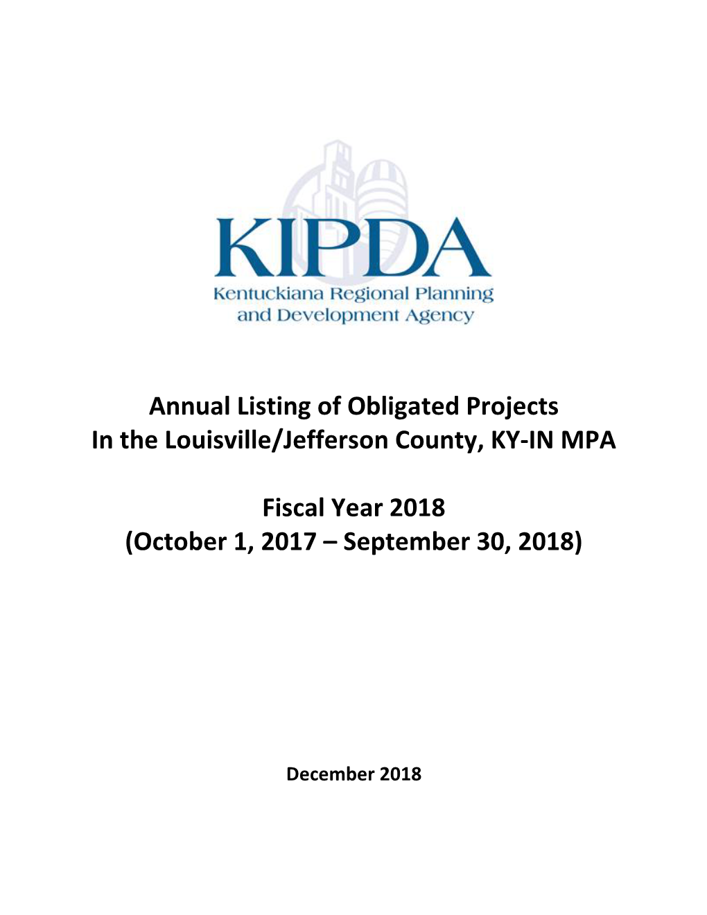 Annual Listing of Obligated Projects in the Louisville/Jefferson County, KY-IN MPA