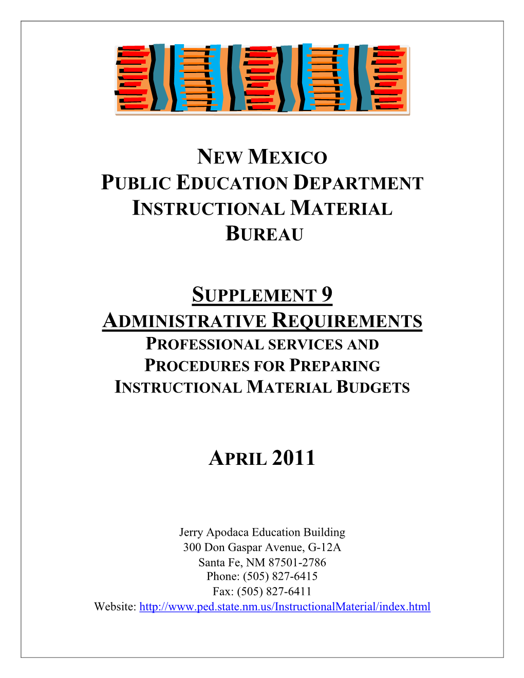 New Mexico Public Education Department Instructional Material Bureau