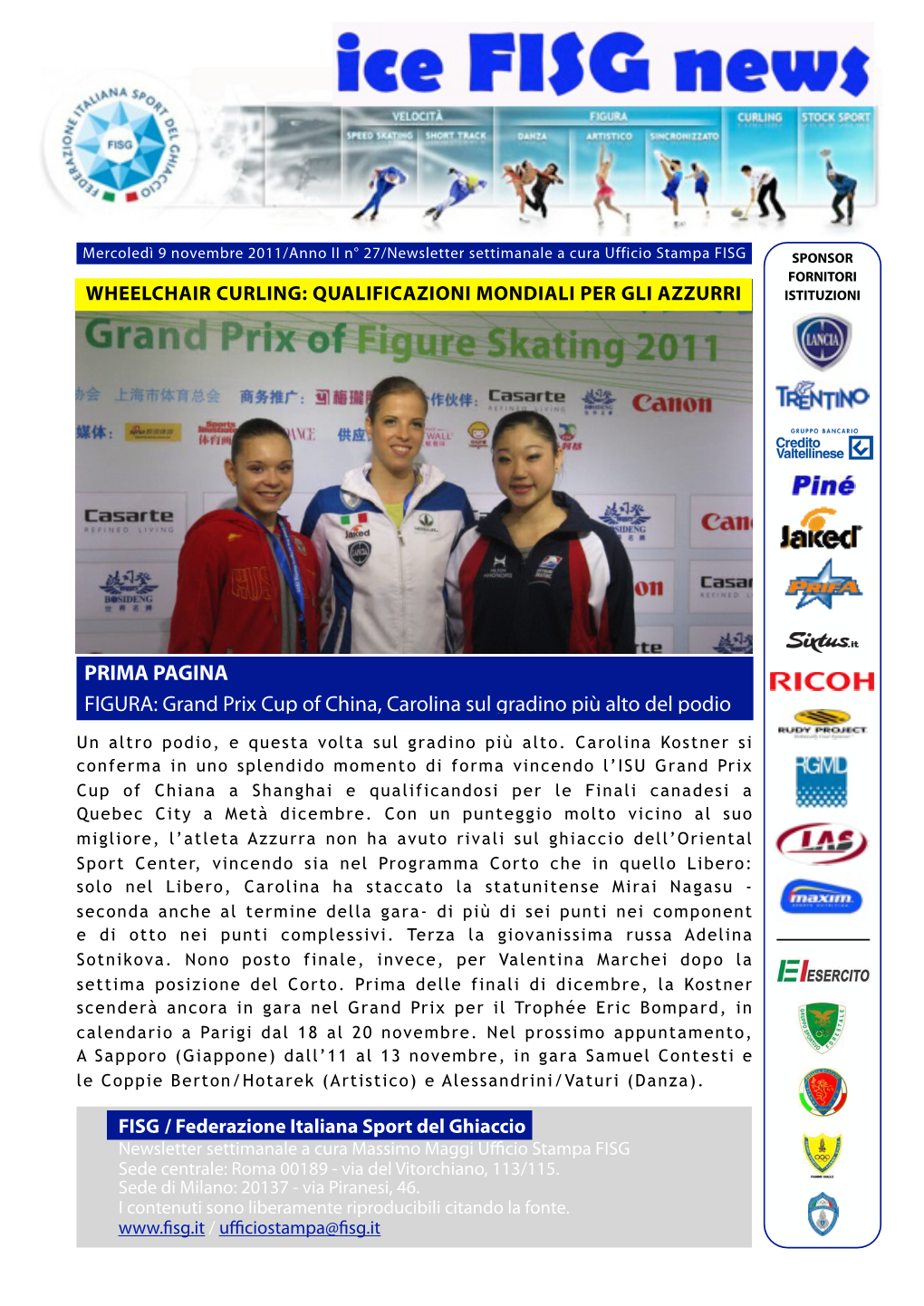 Newsletter Fisg 09-11-11