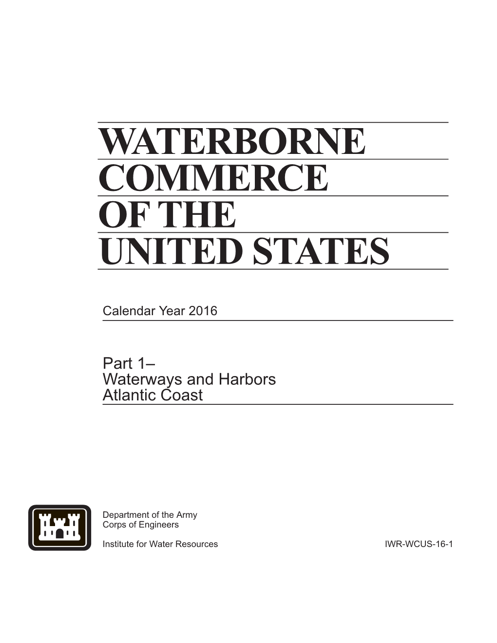 Waterborne Commerce of the United States