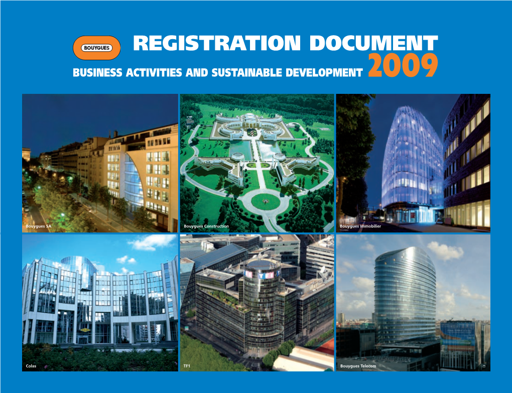 Registration Document Business Activities and Sustainable Development 2009