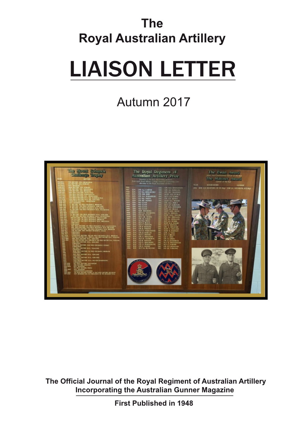 RAA Liaison Letter Autumn 2017