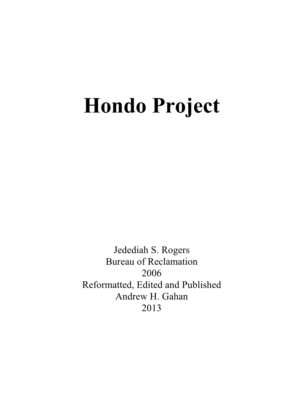Hondo Project