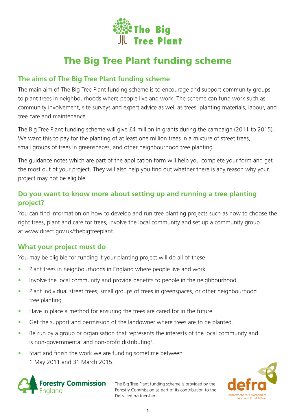 The Big Tree Plant Funding Scheme