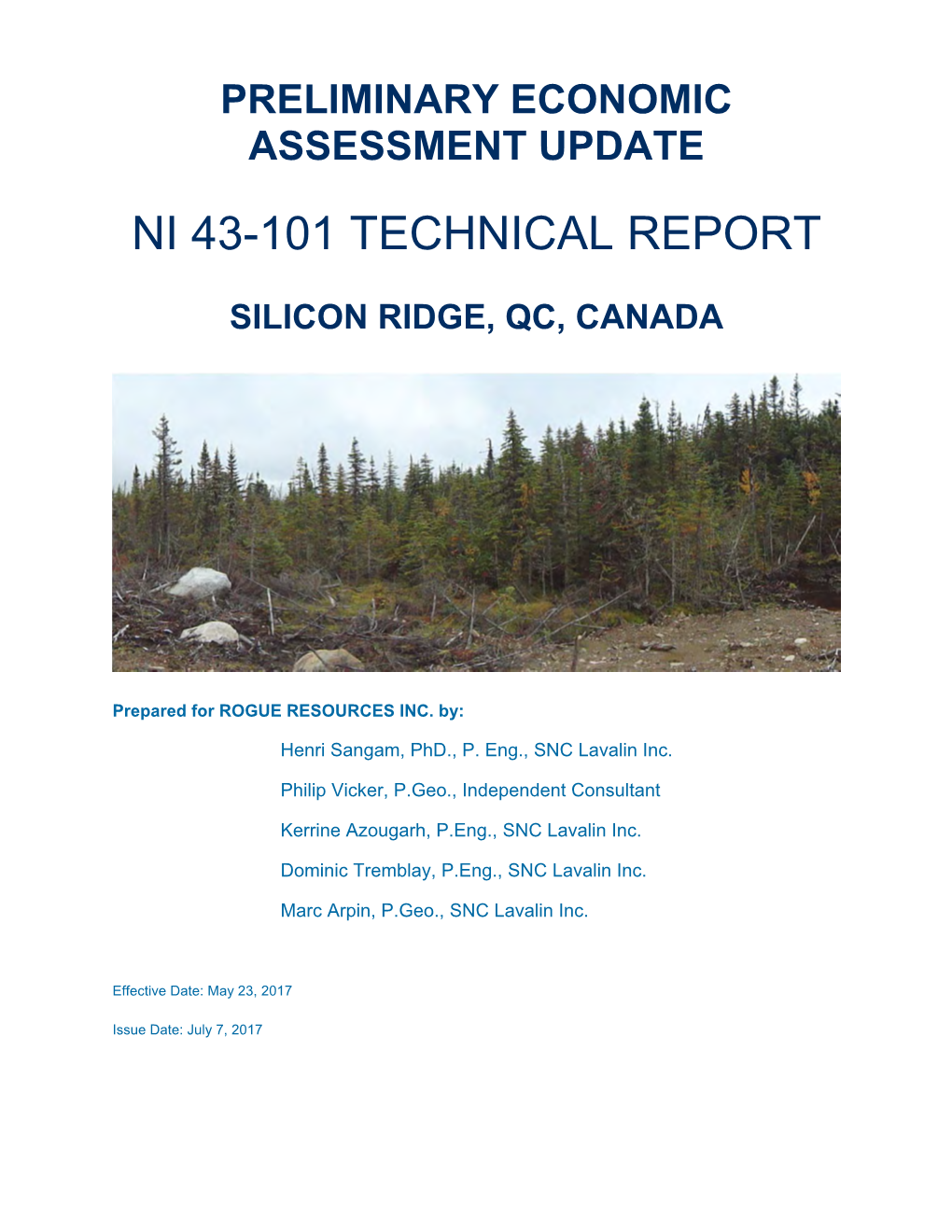 Ni 43-101 Technical Report