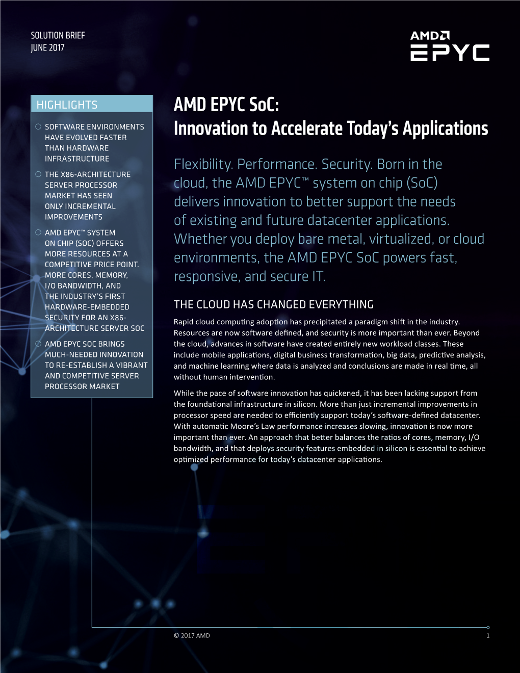 AMD EPYC Soc: {{ SOFTWARE ENVIRONMENTS HAVE EVOLVED FASTER Innovation to Accelerate Today’S Applications THAN HARDWARE INFRASTRUCTURE Flexibility
