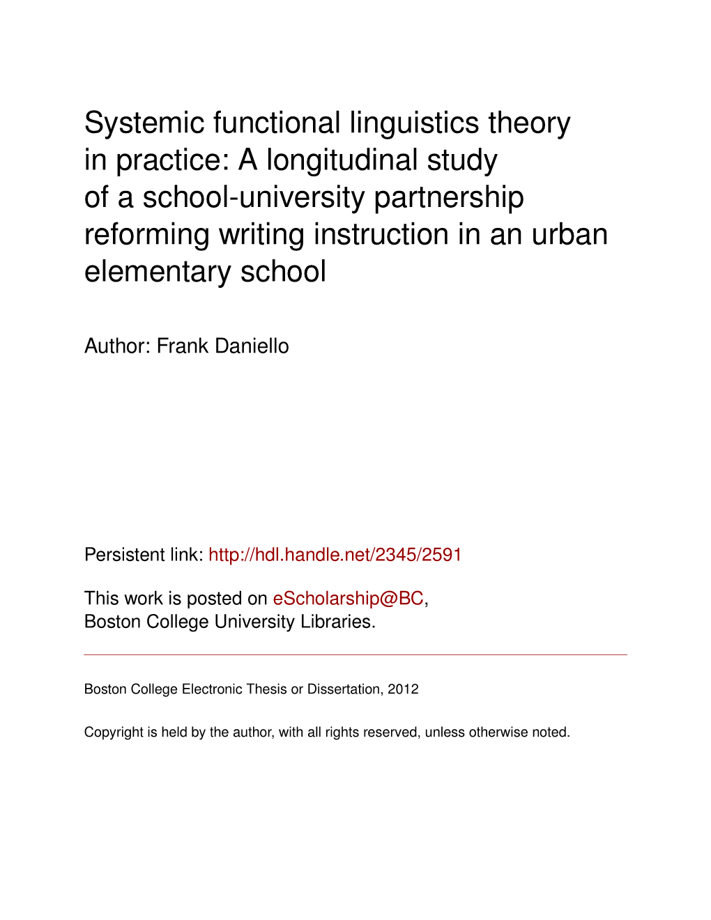 Systemic Functional Linguistics Theory in Practice