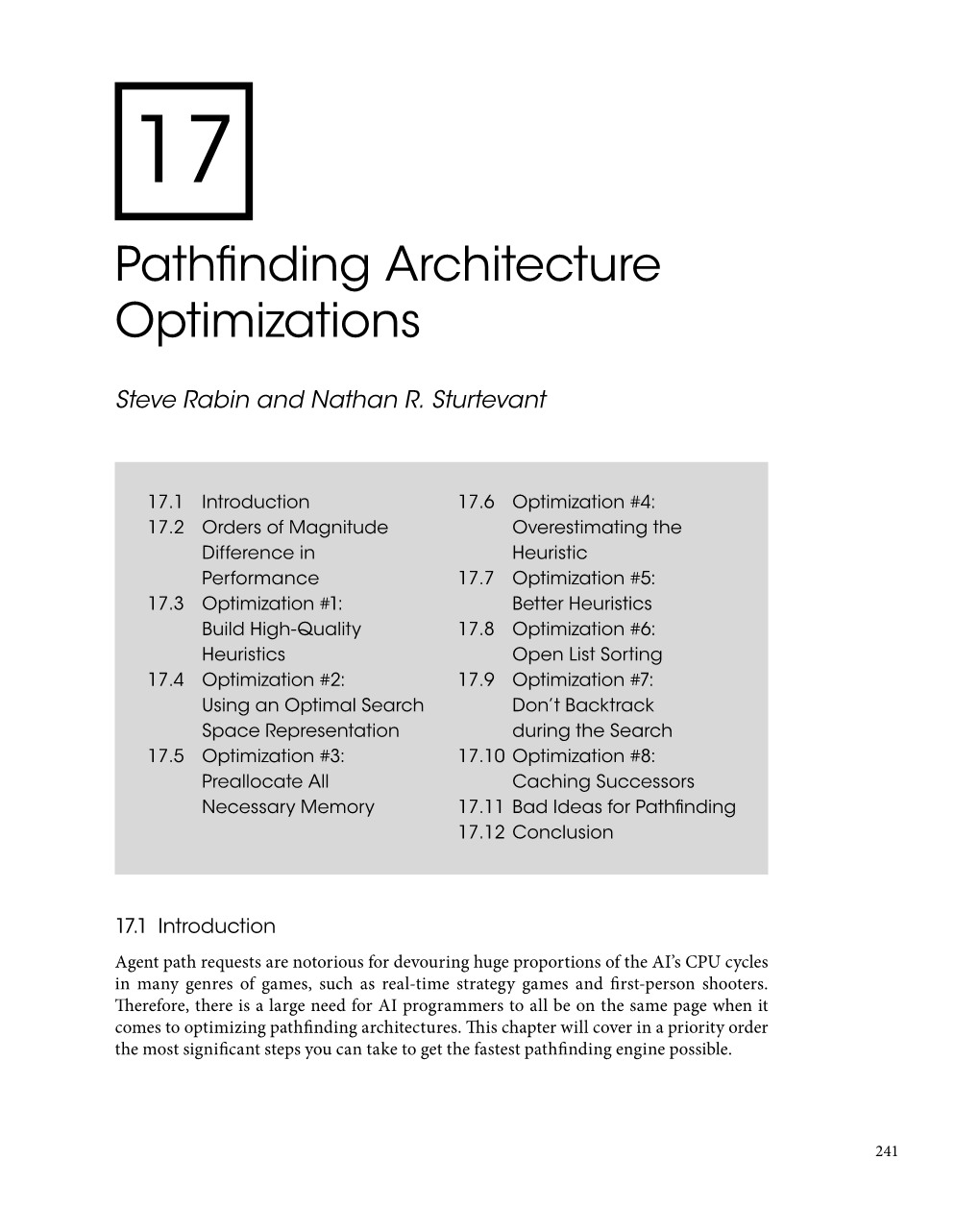 Pathfinding Architecture Optimizations