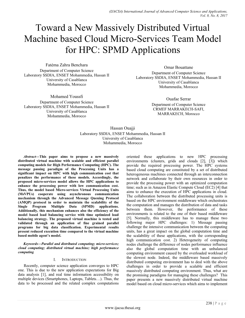 Toward a New Massively Distributed Virtual Machine Based Cloud Micro-Services Team Model for HPC: SPMD Applications