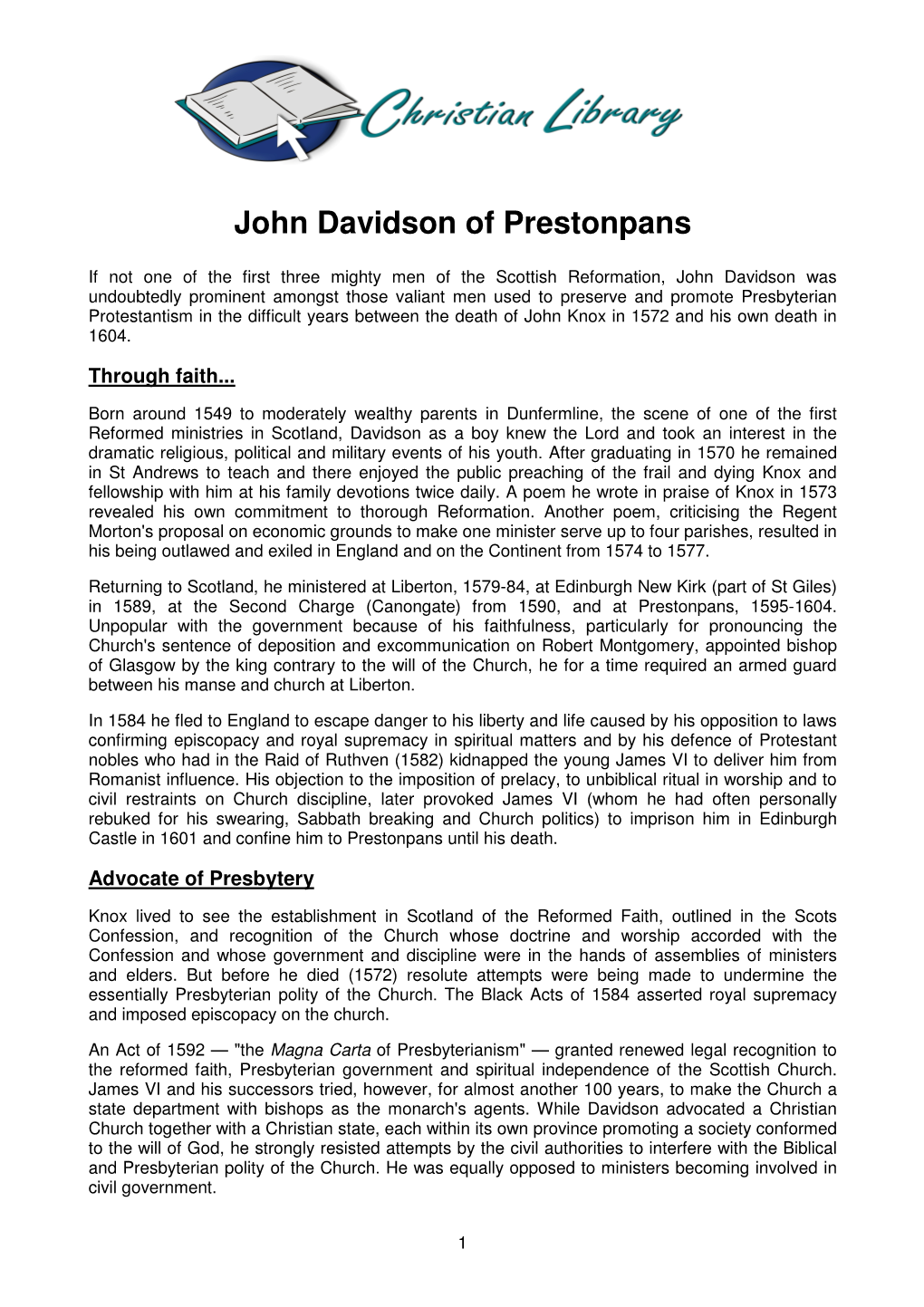 John Davidson of Prestonpans