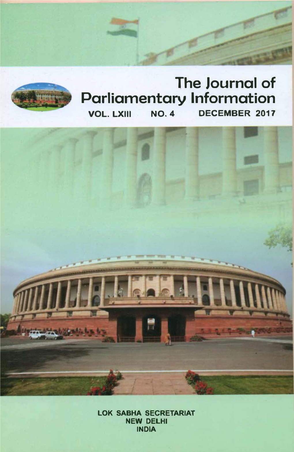 The Journal of Parliamentary Information VOL