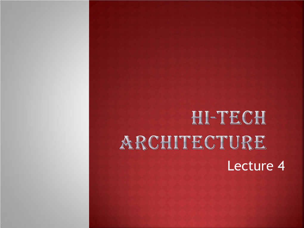 Hi-Tech Architecture