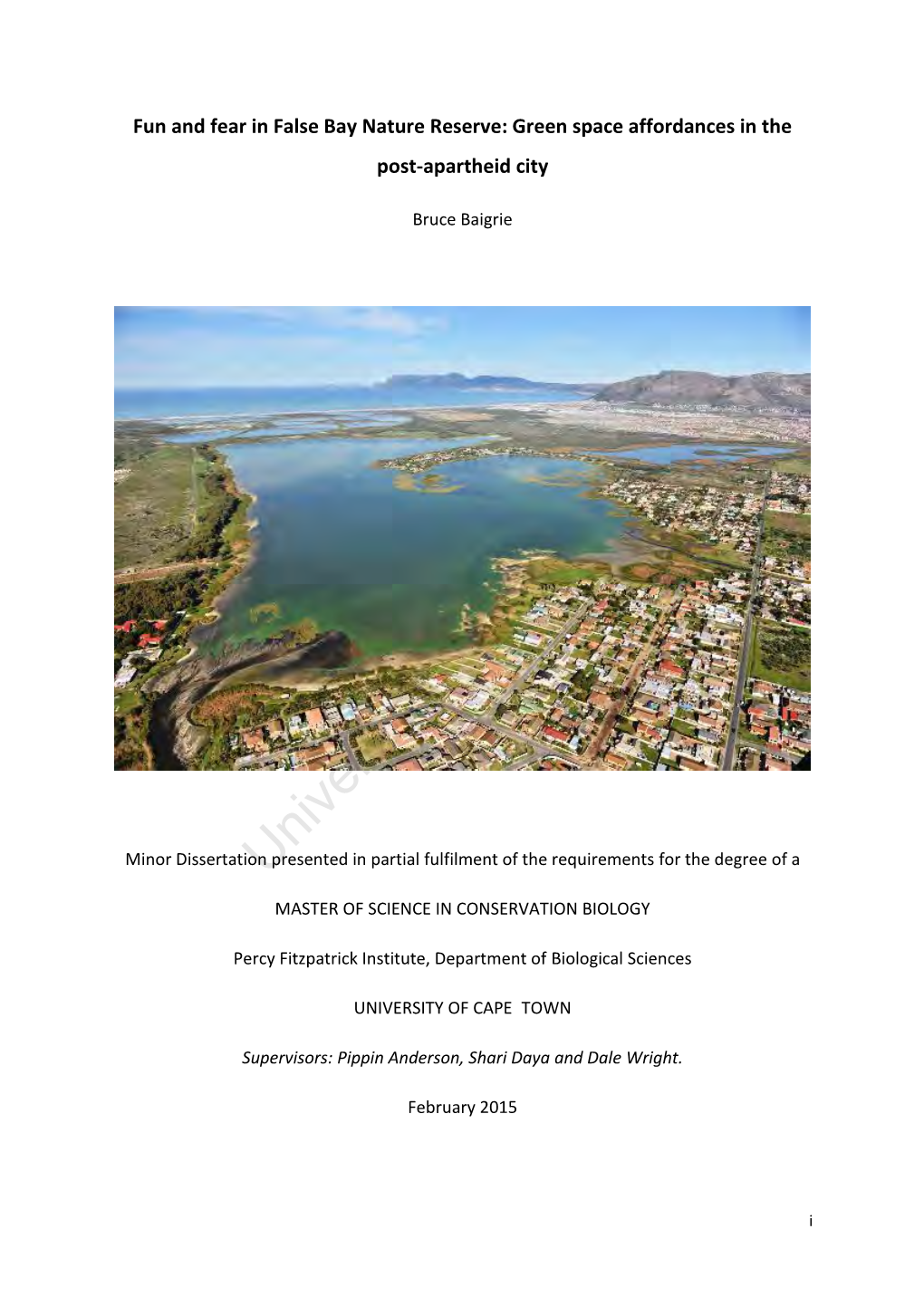Fun and Fear in False Bay Nature Reserve: Green Space Affordances in the Post-Apartheid City