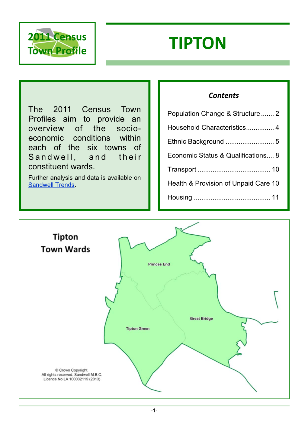 2011 Census Tipton Town Profile