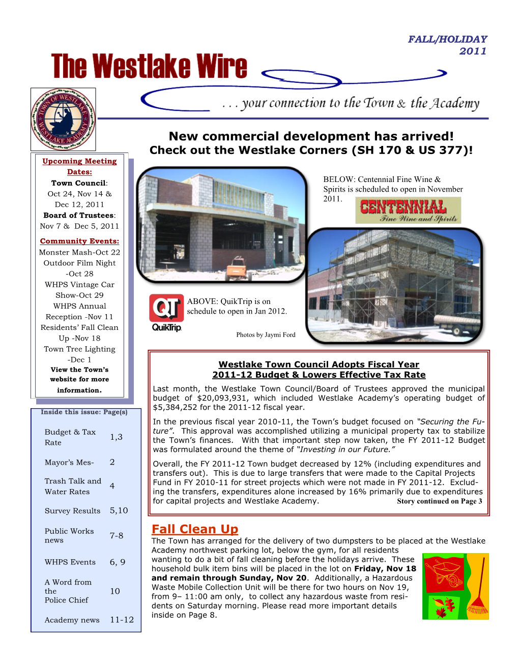 November 2009 Newsletter