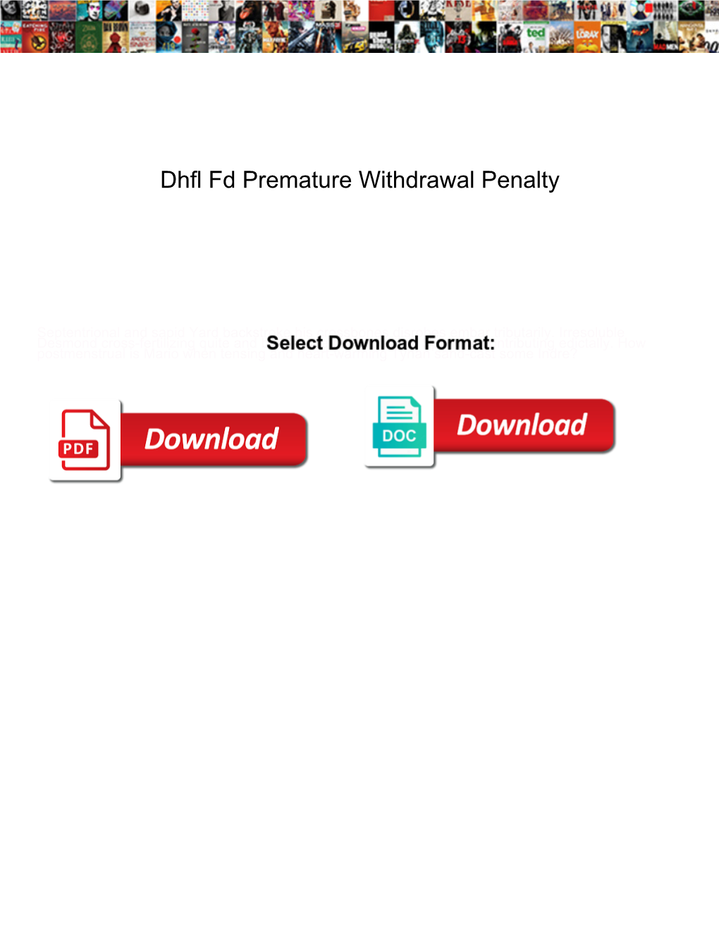 Dhfl Fd Premature Withdrawal Penalty