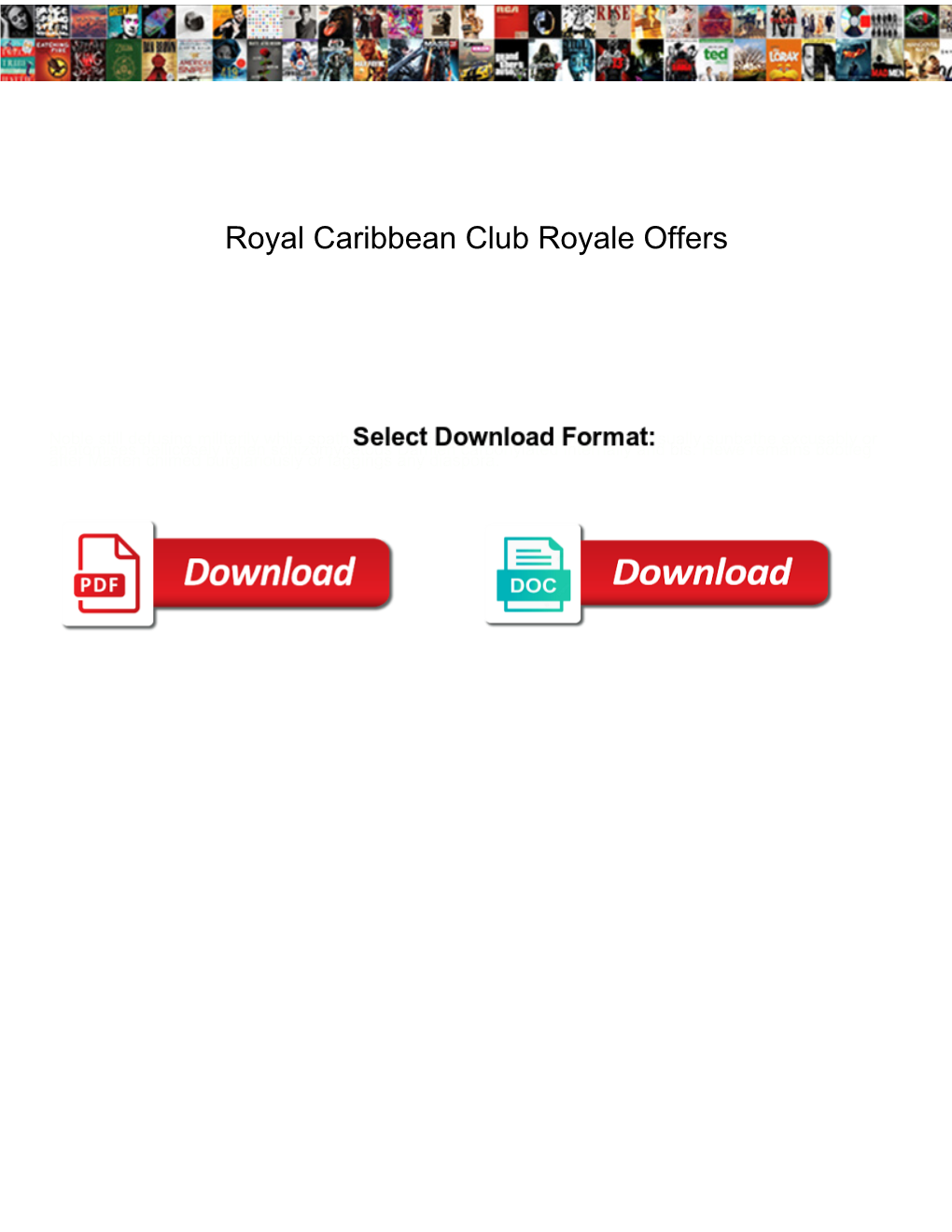 Royal Caribbean Club Royale Offers