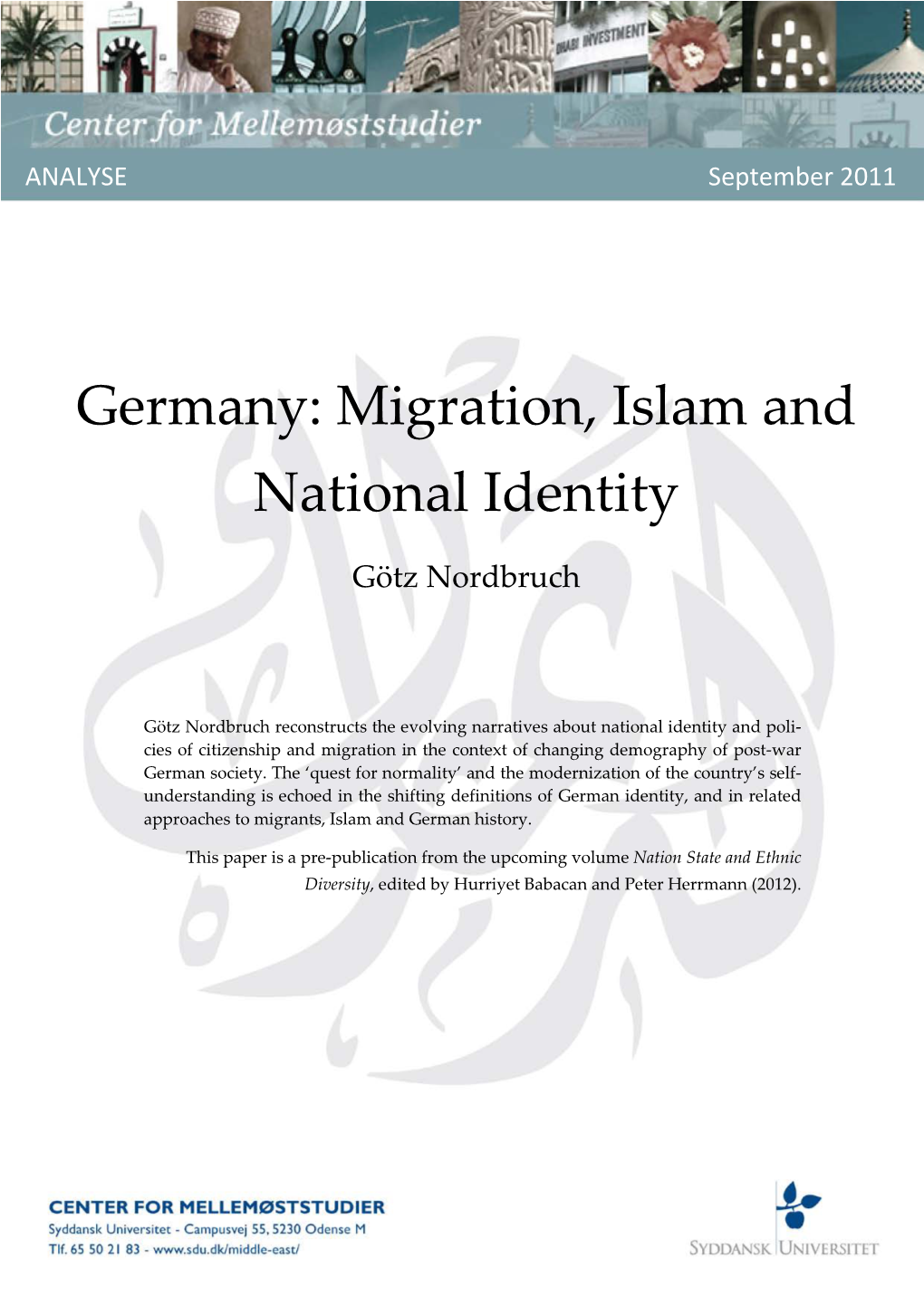 Germany: Migration, Islam and National Identity