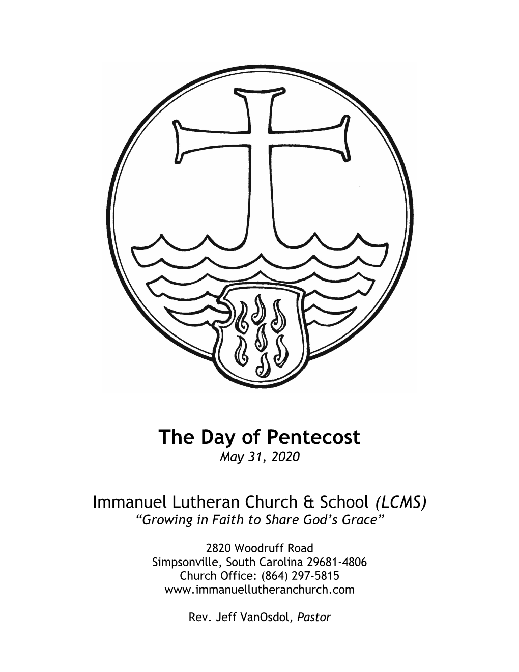 The Day of Pentecost May 31, 2020