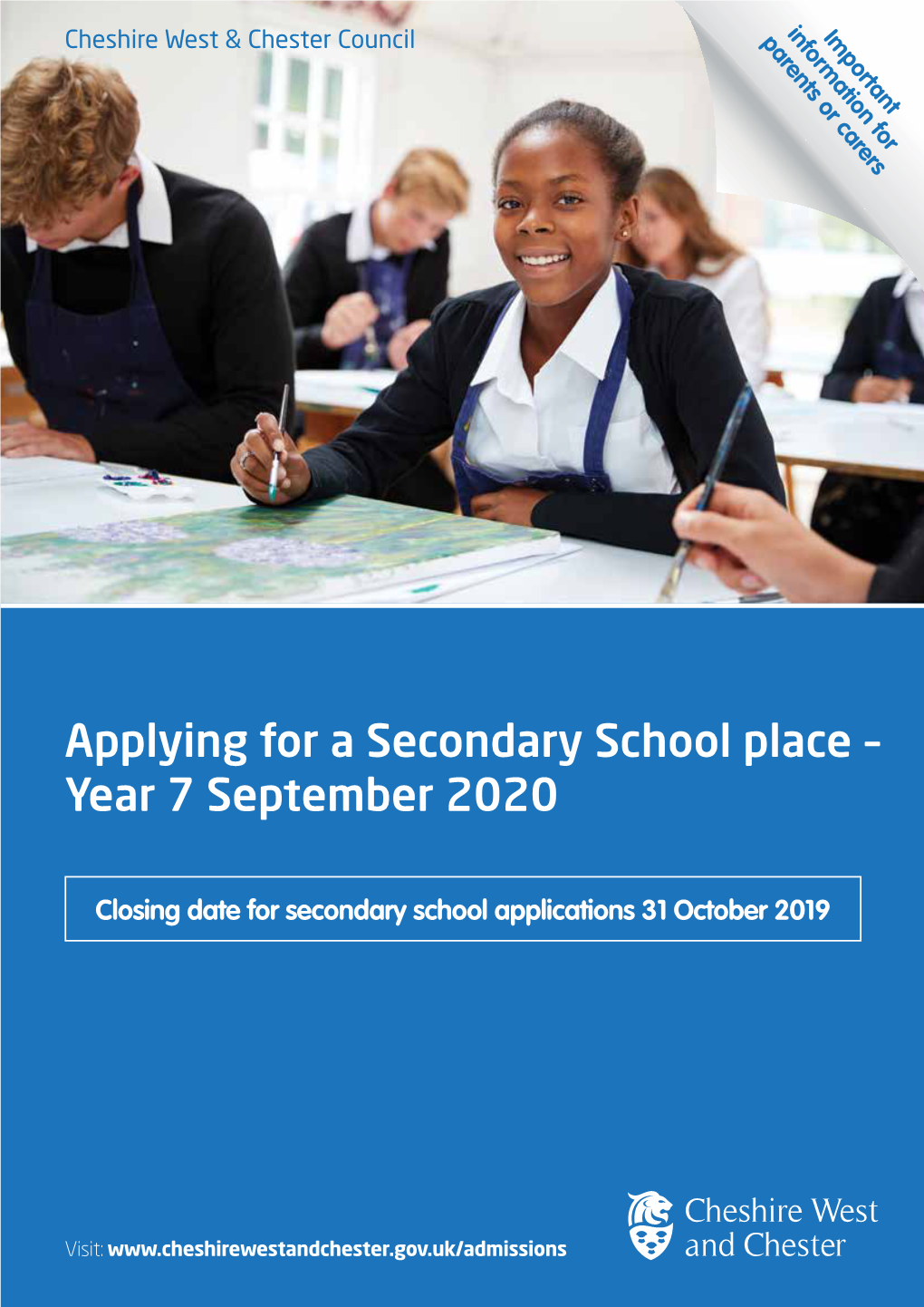 Applying for a Secondary School Place – Year 7 September 2020