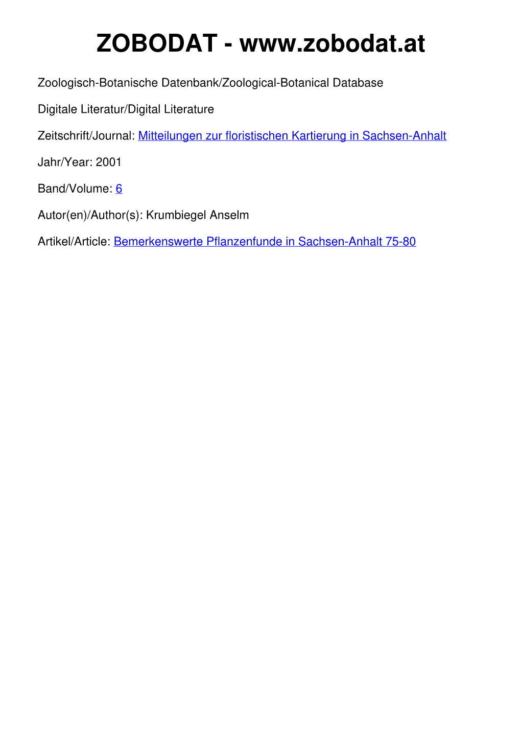 Bemerkenswerte Pflanzenfunde in Sachsen-Anhalt 75-80 Mitt