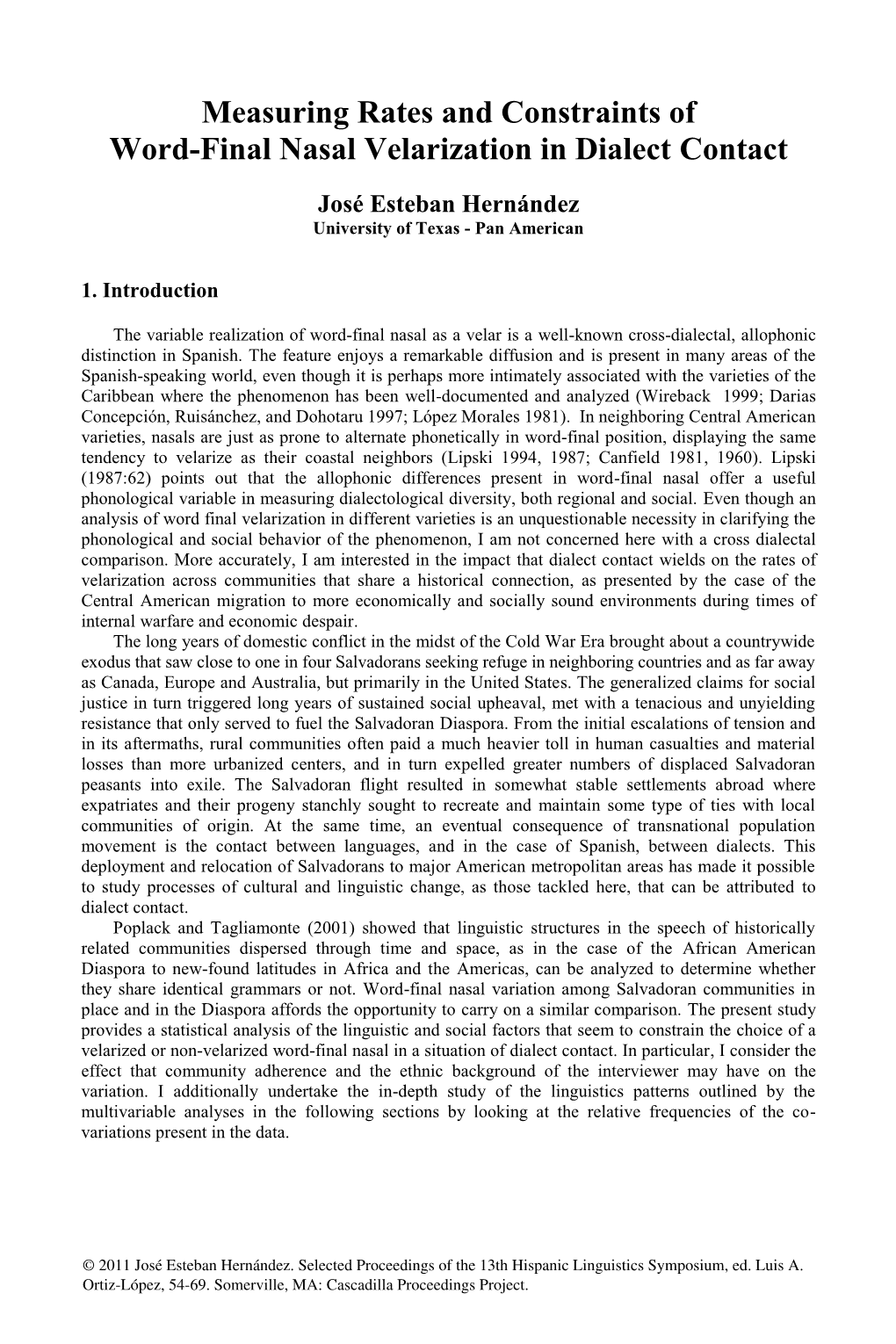 Measuring Rates and Constraints of Word-Final Nasal Velarization in Dialect Contact