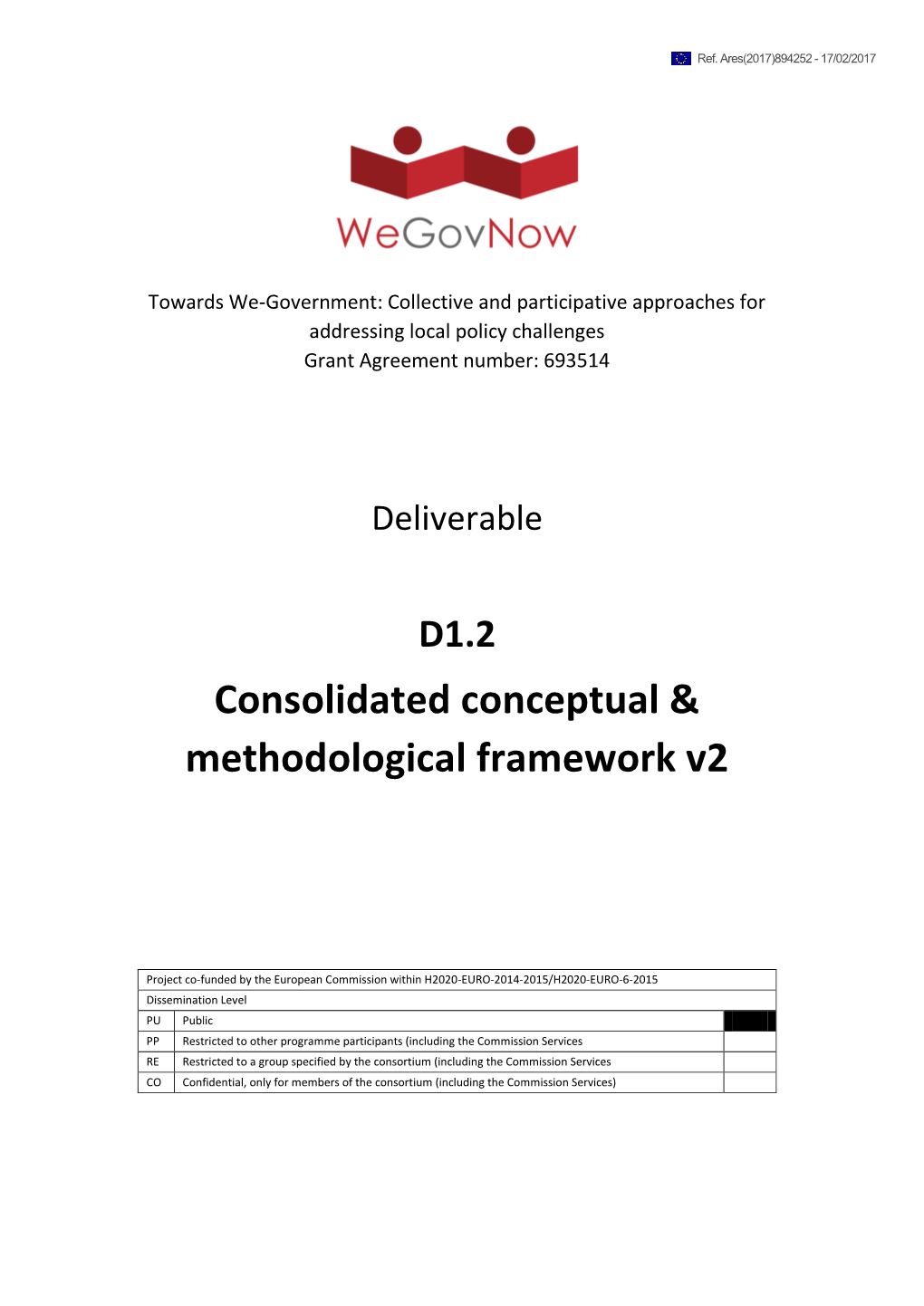 Consolidated Conceptual & Methodological Framework V2