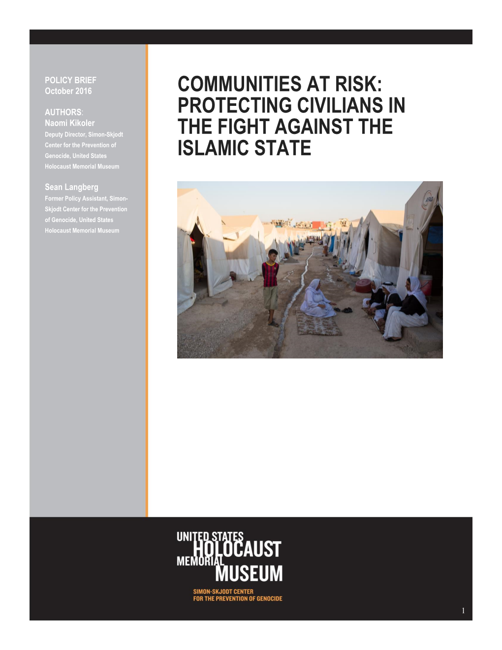 Communities at Risk: Protecting Civilians in the Fight Against the Islamic State