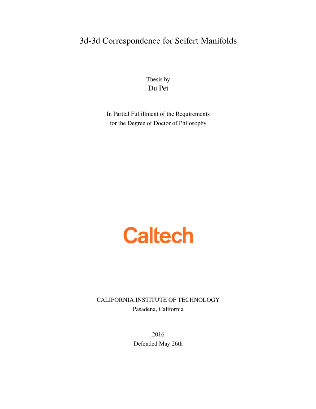 3D-3D Correspondence for Seifert Manifolds