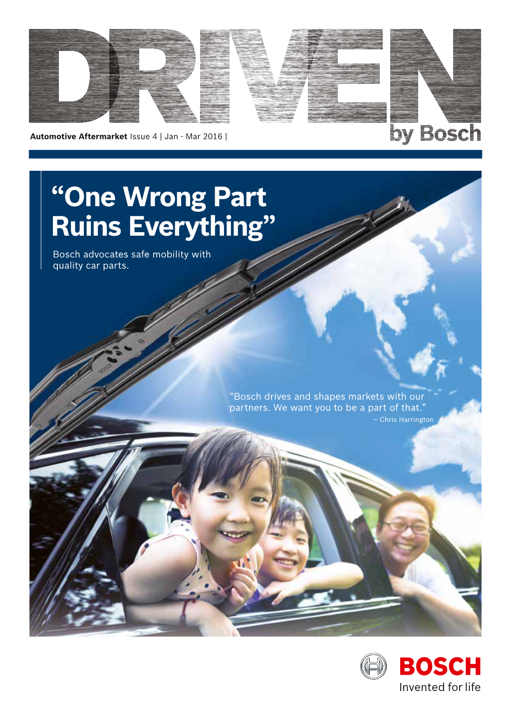 “One Wrong Part Ruins Everything” Bosch Advocates Safe Mobility with Quality Car Parts