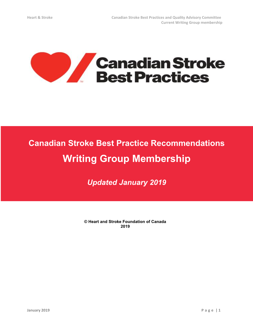 Writing Group Membership