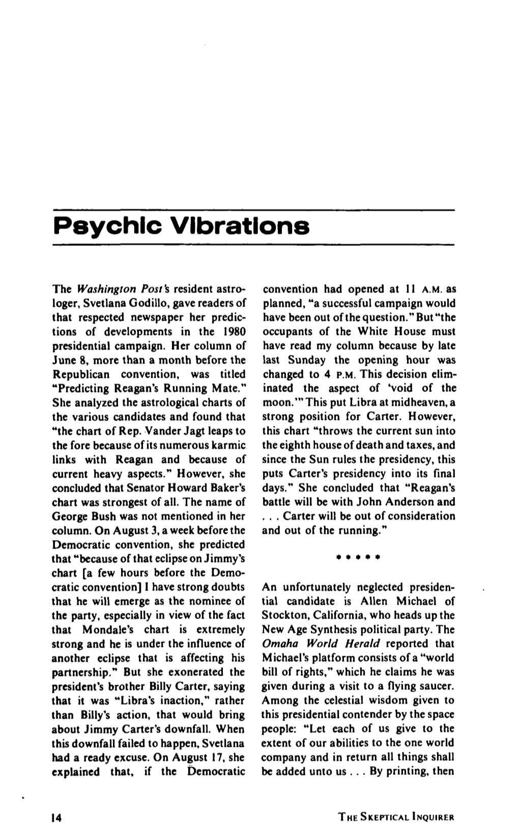 Psychic Vibrations