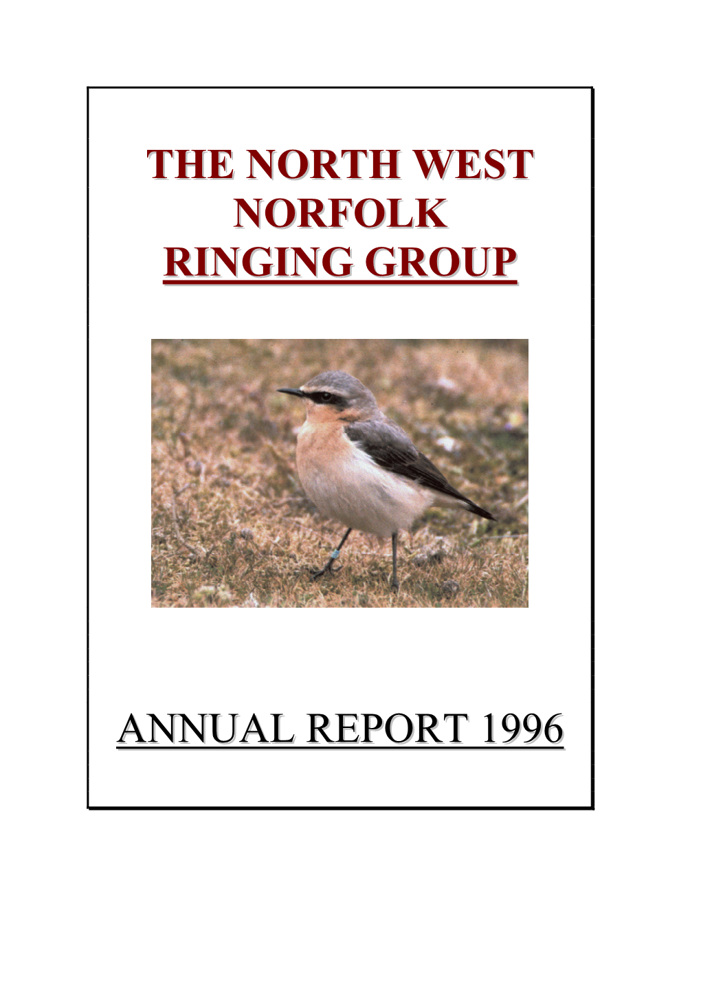 The North West Norfolk Ringing Grou Pp Annual