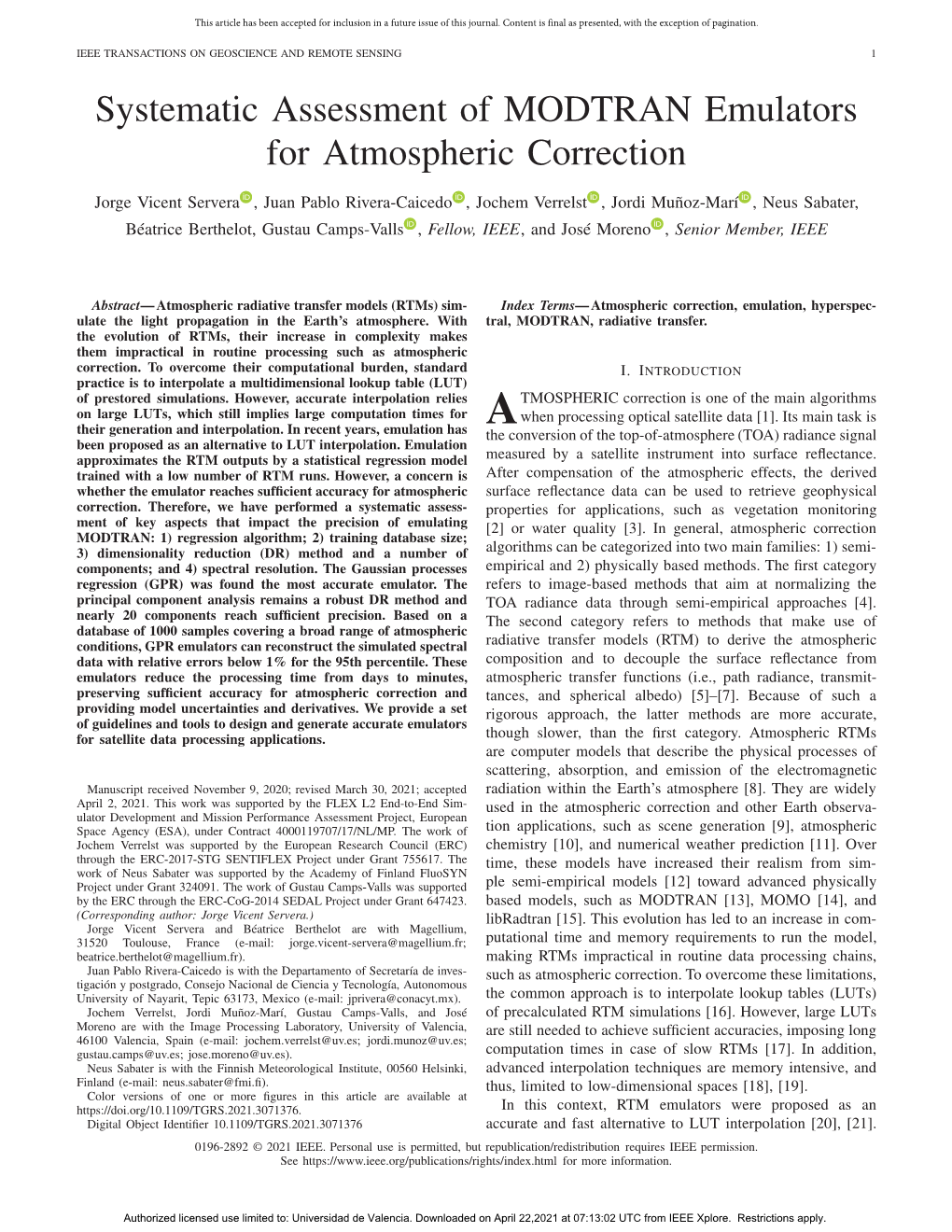 Systematic Assessment of MODTRAN Emulators for Atmospheric Correction