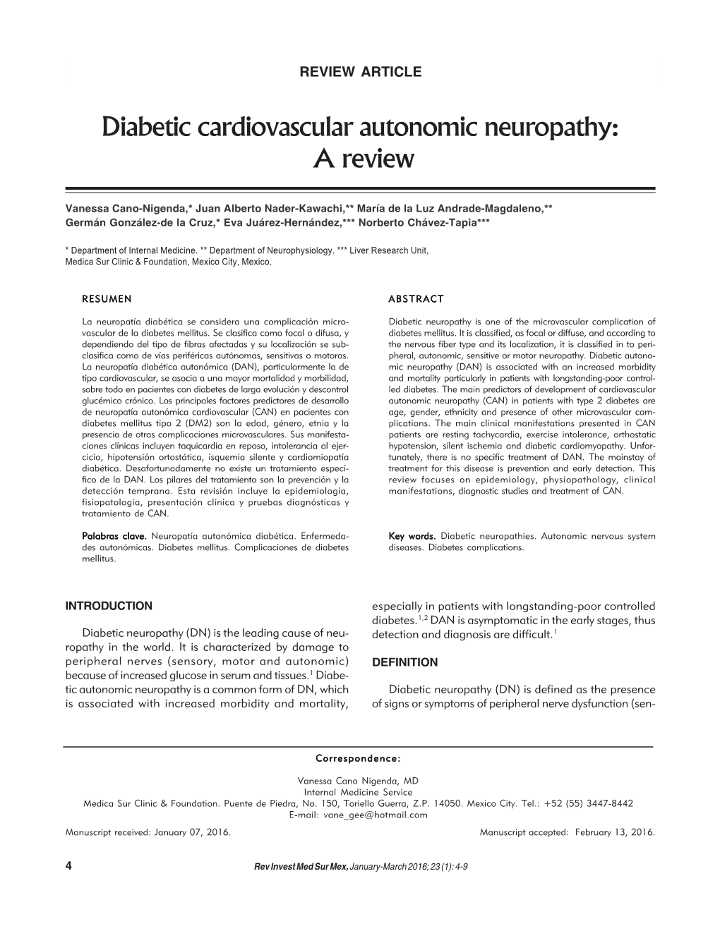 Diabetic Cardiovascular Autonomic Neuropathy: a Review