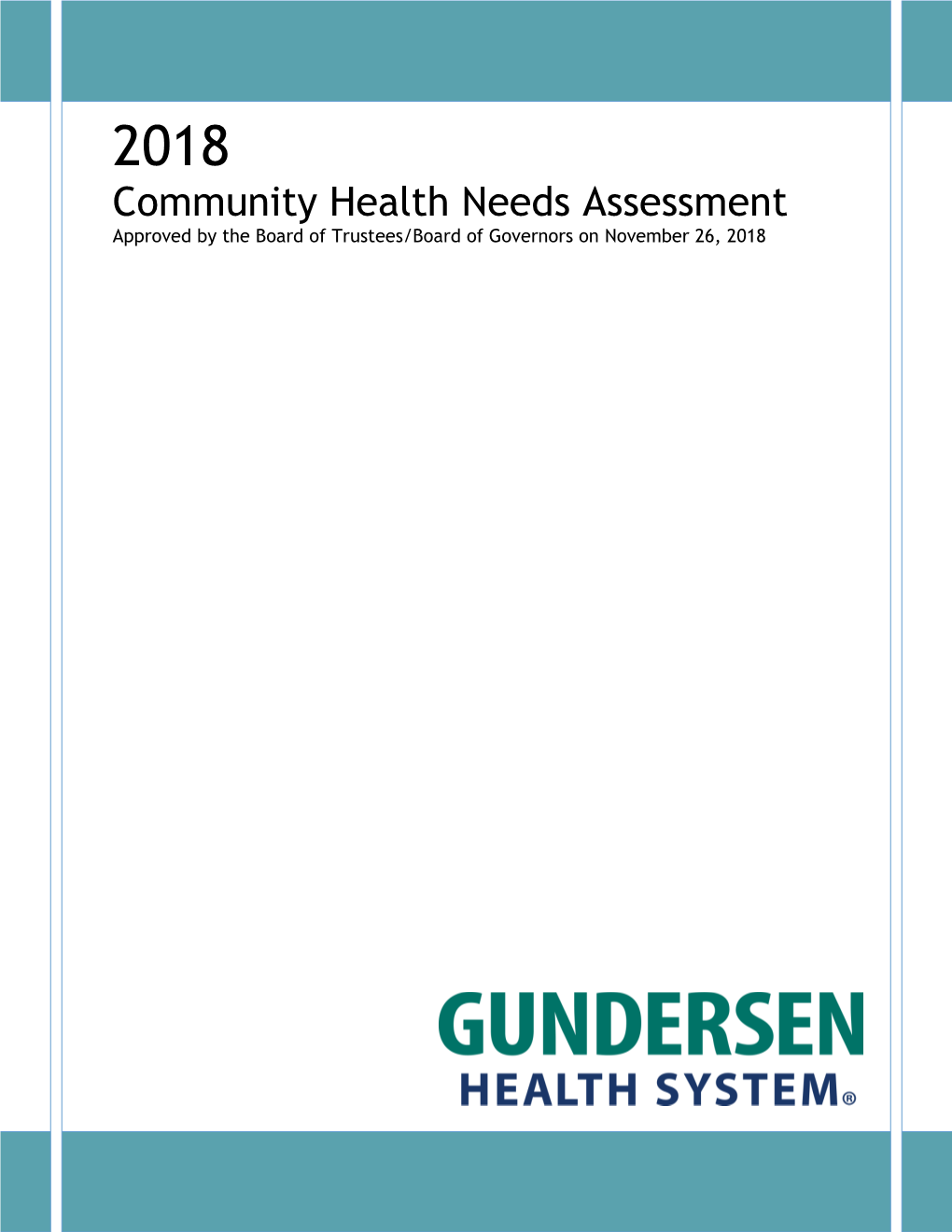 Community Health Needs Assessment for 2018